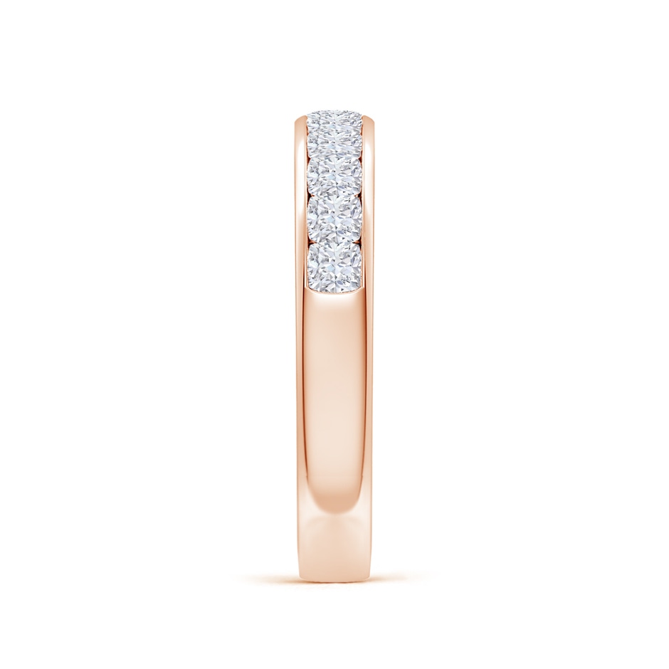 2.5mm FGVS Lab-Grown Channel-Set Cushion Diamond Half Eternity Wedding Band in Rose Gold side 299