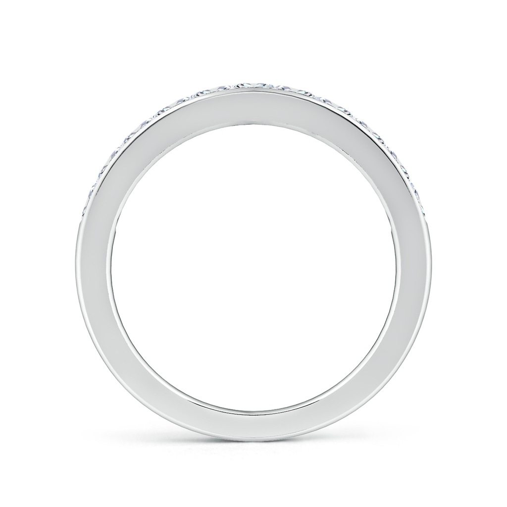 2.5mm FGVS Lab-Grown Channel-Set Cushion Diamond Half Eternity Wedding Band in S999 Silver - side 199