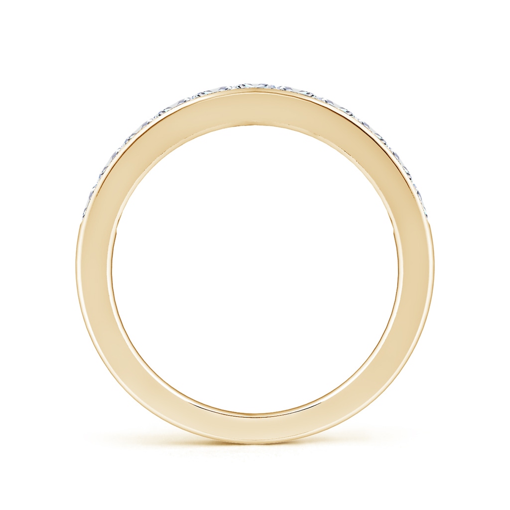 2.5mm FGVS Lab-Grown Channel-Set Cushion Diamond Half Eternity Wedding Band in Yellow Gold - side 199