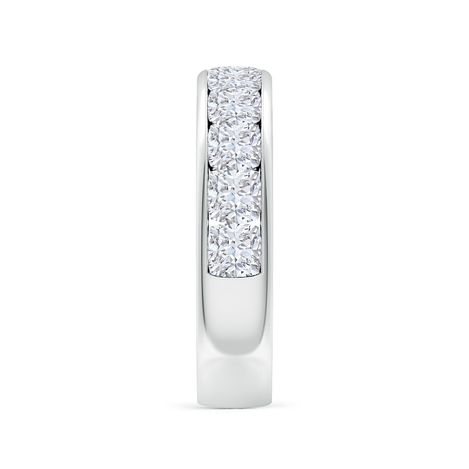 3.5mm FGVS Lab-Grown Channel-Set Cushion Diamond Half Eternity Wedding Band in White Gold side 299