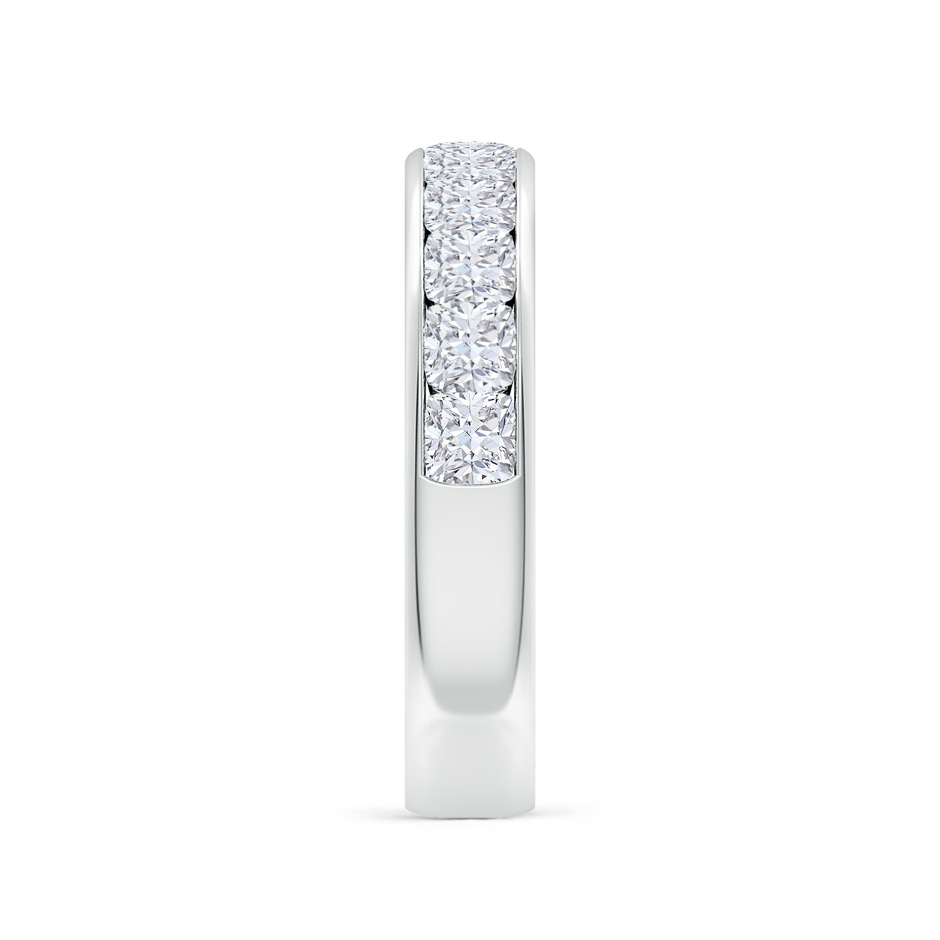 3mm FGVS Lab-Grown Channel-Set Cushion Diamond Half Eternity Wedding Band in P950 Platinum side 299