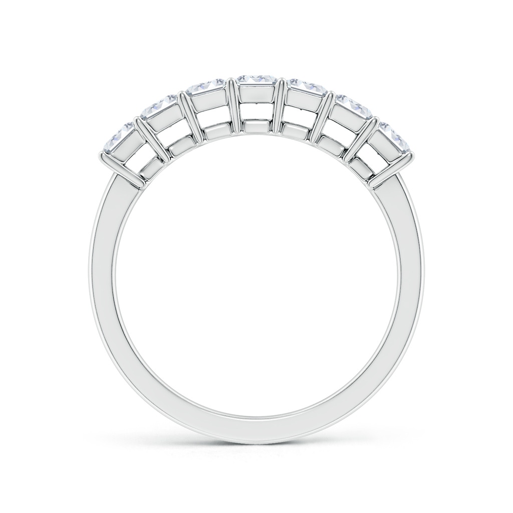 4x3mm FGVS Lab-Grown Prong-Set Emerald-Cut Diamond Seven Stone Wedding Band in White Gold Side 199