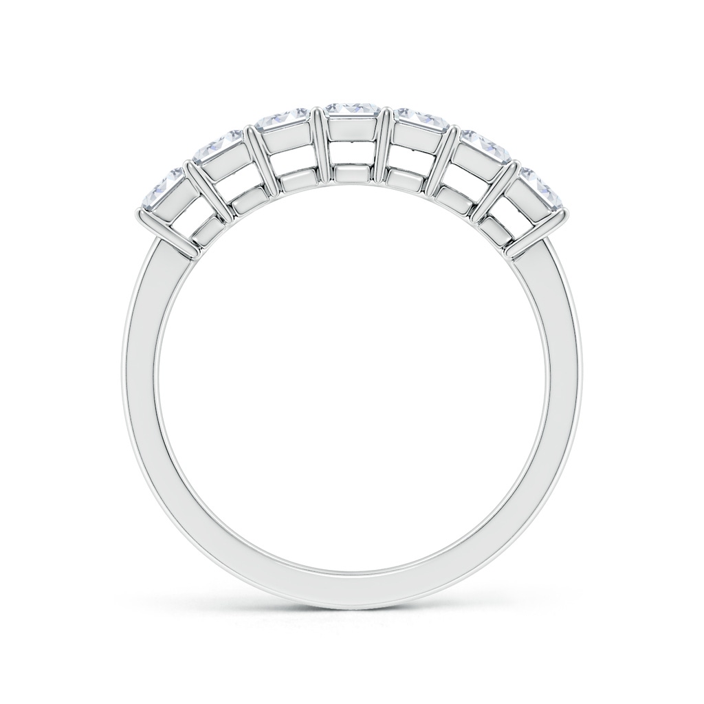 4x3mm FGVS Lab-Grown Prong-Set Emerald-Cut Diamond Seven Stone Wedding Band in White Gold - side 199
