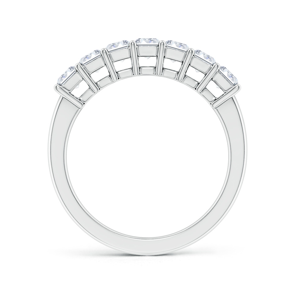 5x3mm FGVS Lab-Grown Prong-Set Emerald-Cut Diamond Seven Stone Wedding Band in P950 Platinum side 199
