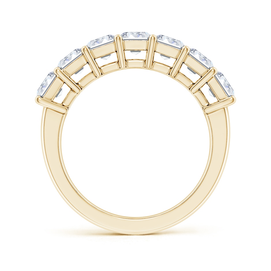 6x4mm FGVS Lab-Grown Prong-Set Emerald-Cut Diamond Seven Stone Wedding Band in Yellow Gold side 199