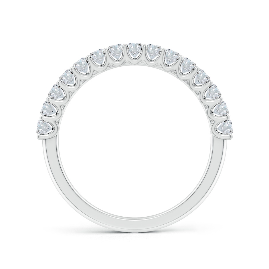3x2mm FGVS Lab-Grown Shared Prong-Set Oval Diamond Half Eternity Wedding Band in S999 Silver side 199