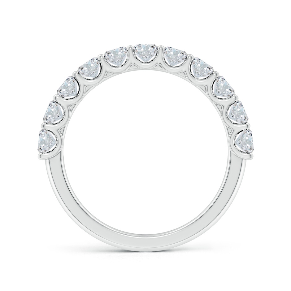 4x3mm FGVS Lab-Grown Shared Prong-Set Oval Diamond Half Eternity Wedding Band in S999 Silver side 199