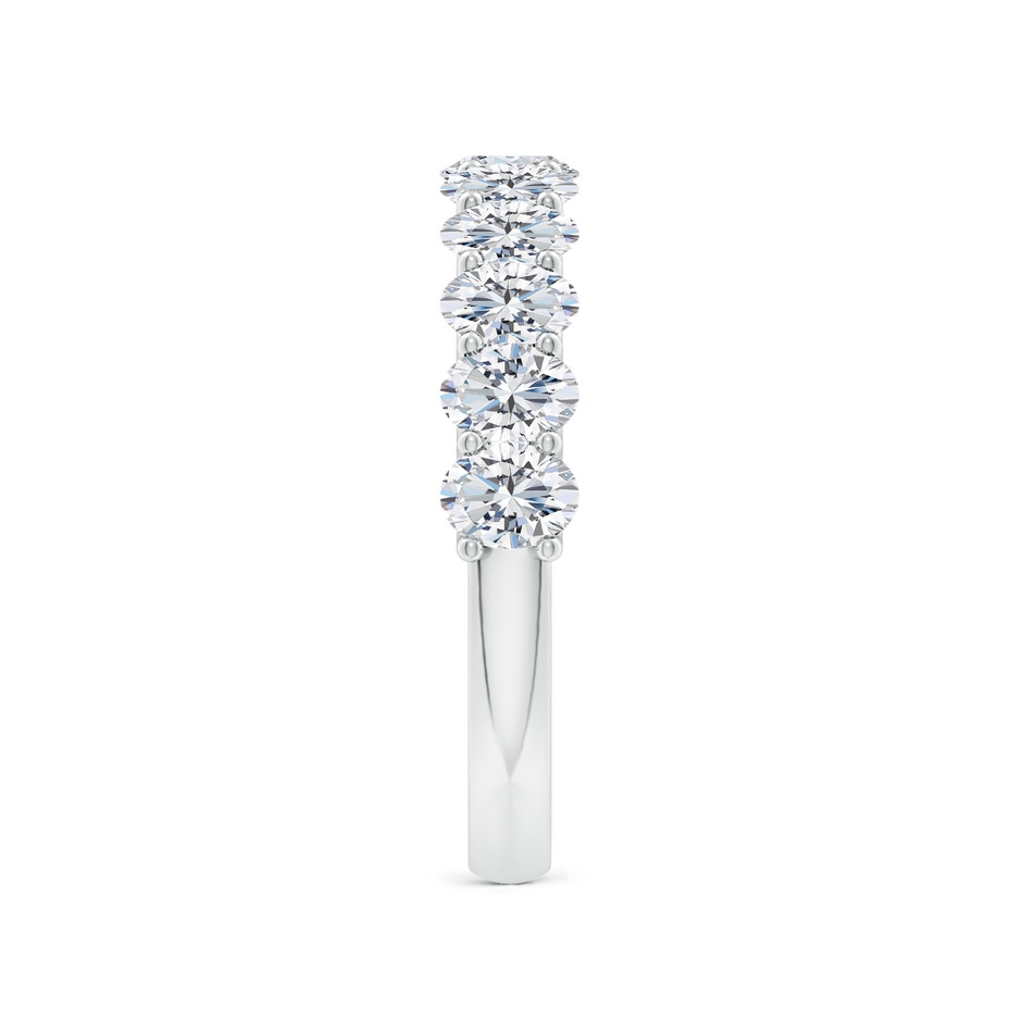 4x3mm FGVS Lab-Grown Shared Prong-Set Oval Diamond Half Eternity Wedding Band in S999 Silver side 299