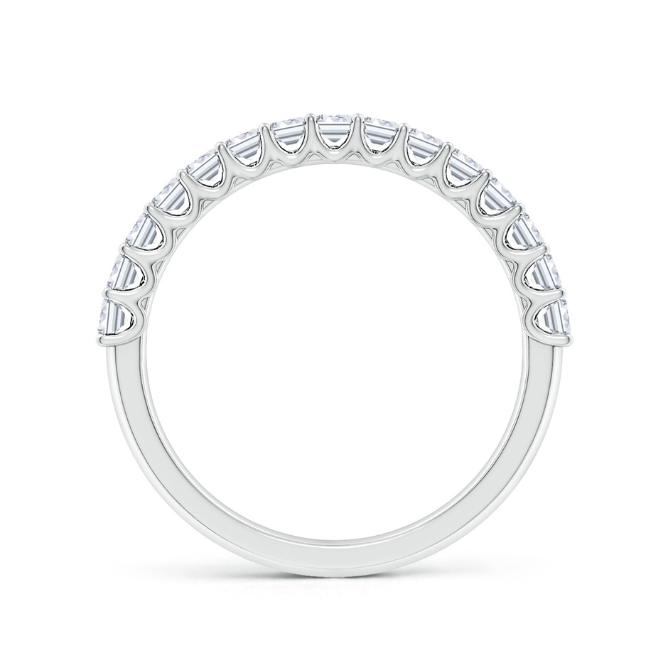 3x2mm FGVS Lab-Grown Shared Prong-Set Emerald-Cut Diamond Half Eternity Wedding Band in S999 Silver side 199