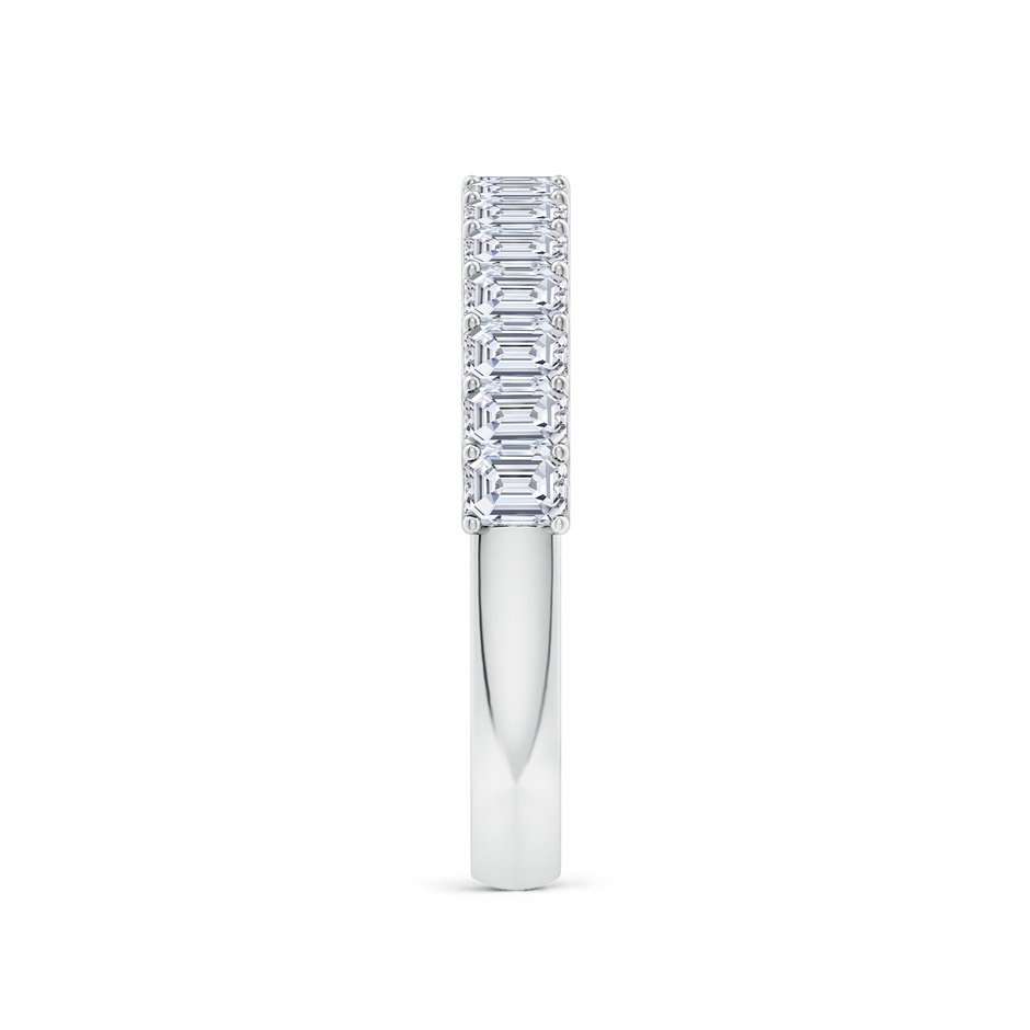 3x2mm FGVS Lab-Grown Shared Prong-Set Emerald-Cut Diamond Half Eternity Wedding Band in S999 Silver side 299