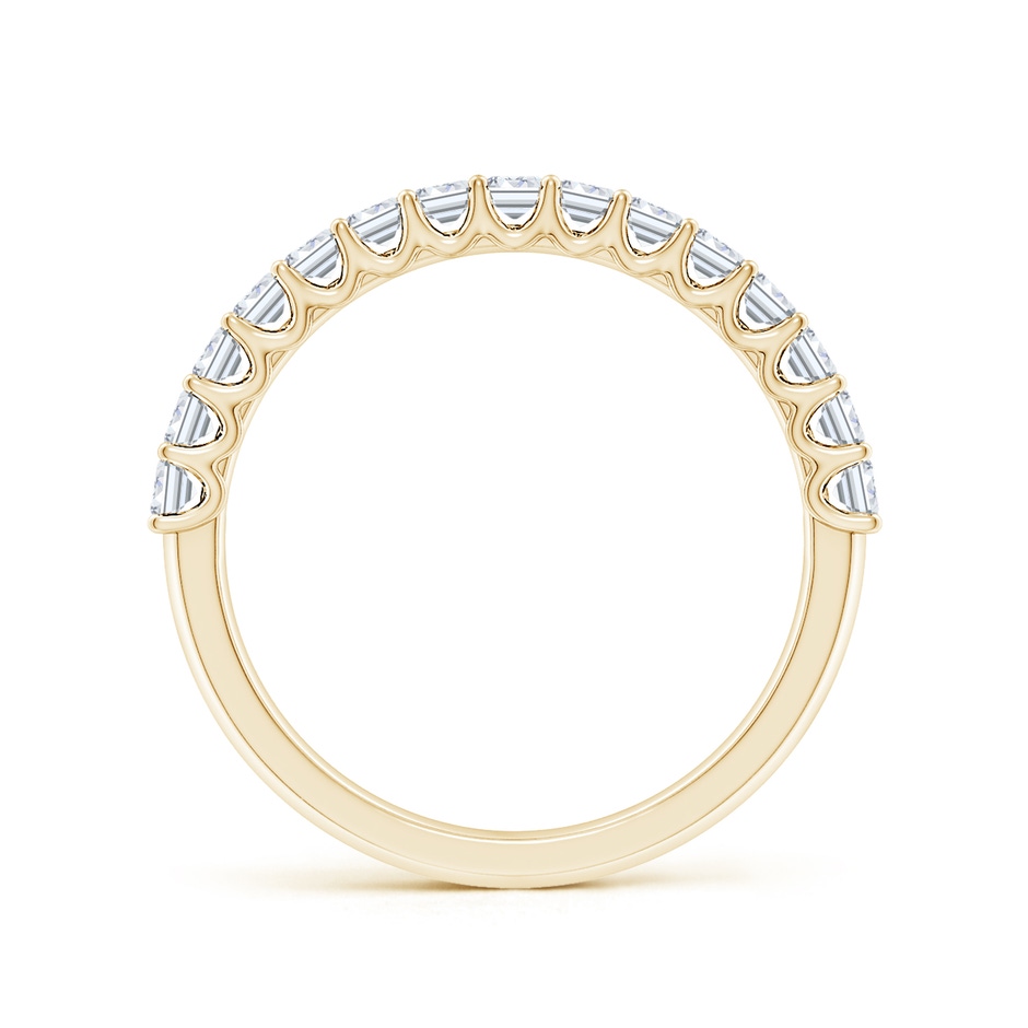 3x2mm FGVS Lab-Grown Shared Prong-Set Emerald-Cut Diamond Half Eternity Wedding Band in Yellow Gold side 199