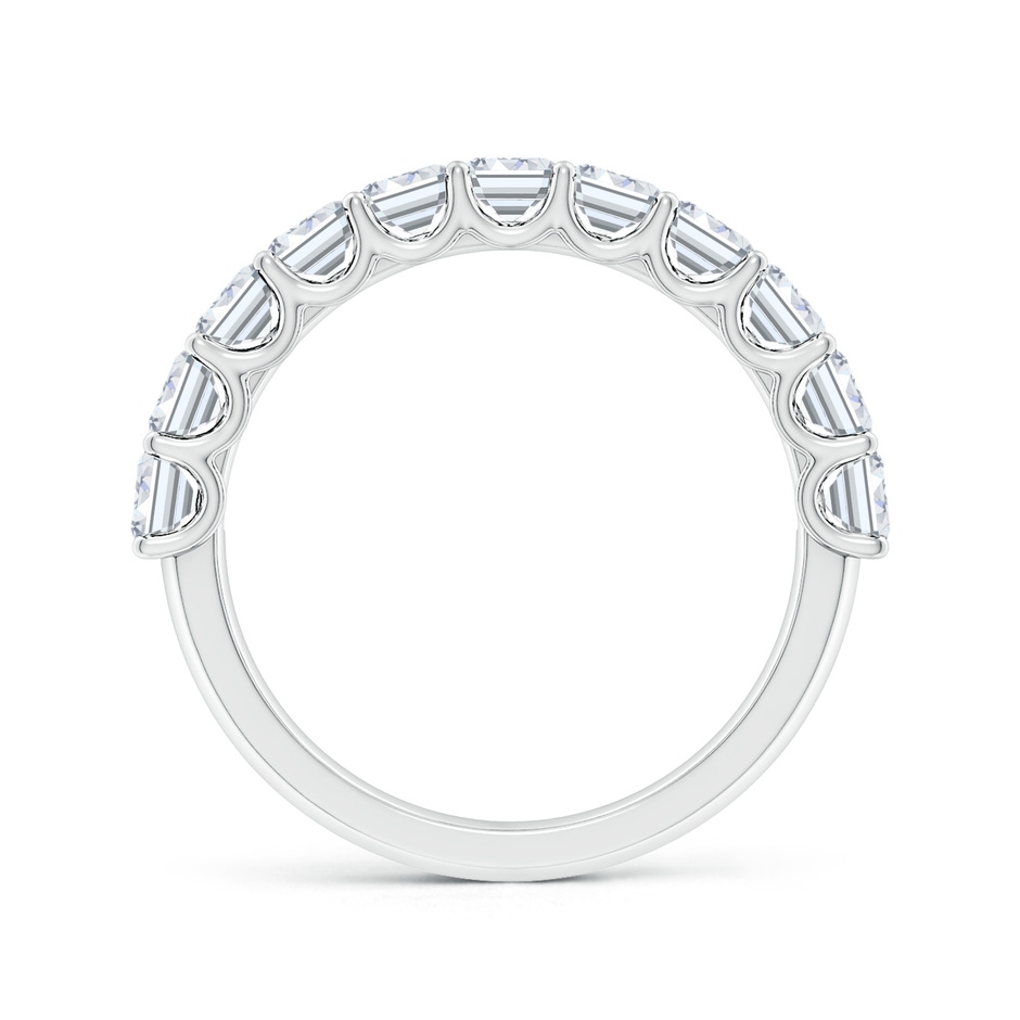 4x3mm FGVS Lab-Grown Shared Prong-Set Emerald-Cut Diamond Half Eternity Wedding Band in White Gold side 199