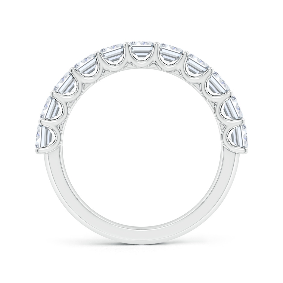 5x3mm FGVS Lab-Grown Shared Prong-Set Emerald-Cut Diamond Half Eternity Wedding Band in White Gold side 199