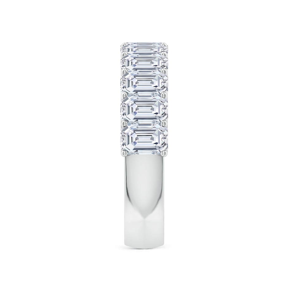 5x3mm FGVS Lab-Grown Shared Prong-Set Emerald-Cut Diamond Half Eternity Wedding Band in White Gold side 299