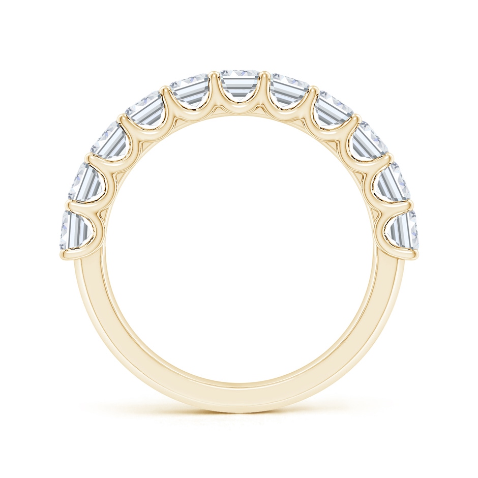 5x3mm FGVS Lab-Grown Shared Prong-Set Emerald-Cut Diamond Half Eternity Wedding Band in Yellow Gold side 199