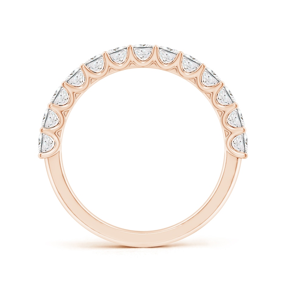 2.5mm FGVS Lab-Grown Shared Prong-Set Princess-Cut Diamond Half Eternity Wedding Band in Rose Gold side 199