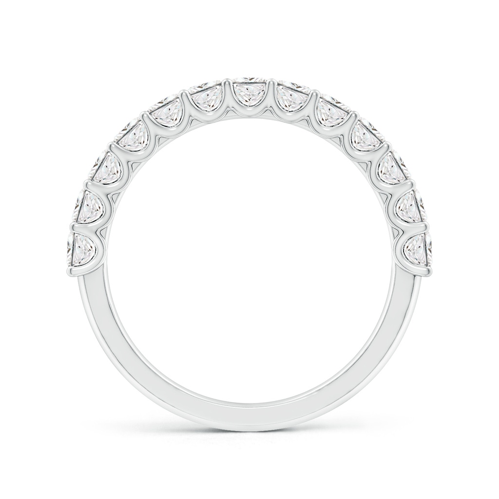 2.5mm FGVS Lab-Grown Shared Prong-Set Princess-Cut Diamond Half Eternity Wedding Band in S999 Silver - side 199