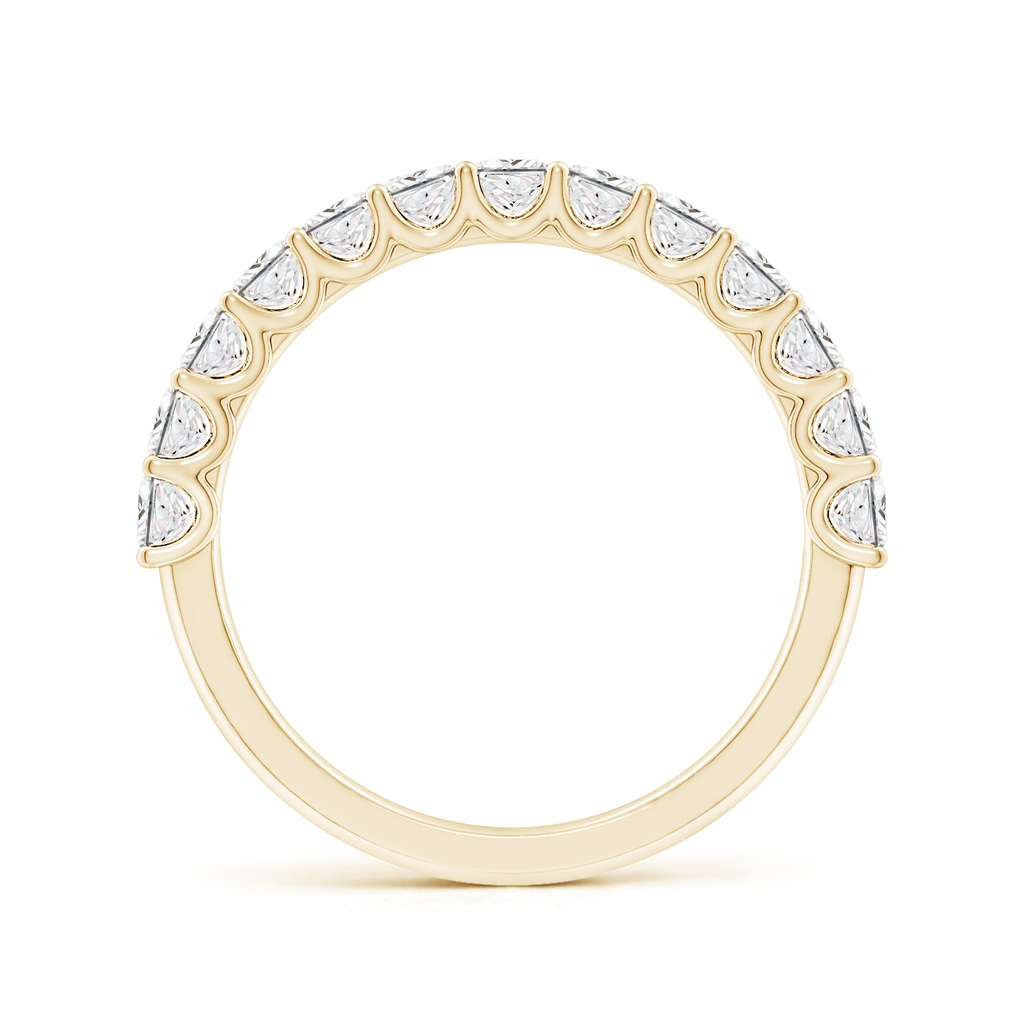2.5mm FGVS Lab-Grown Shared Prong-Set Princess-Cut Diamond Half Eternity Wedding Band in Yellow Gold - side 199