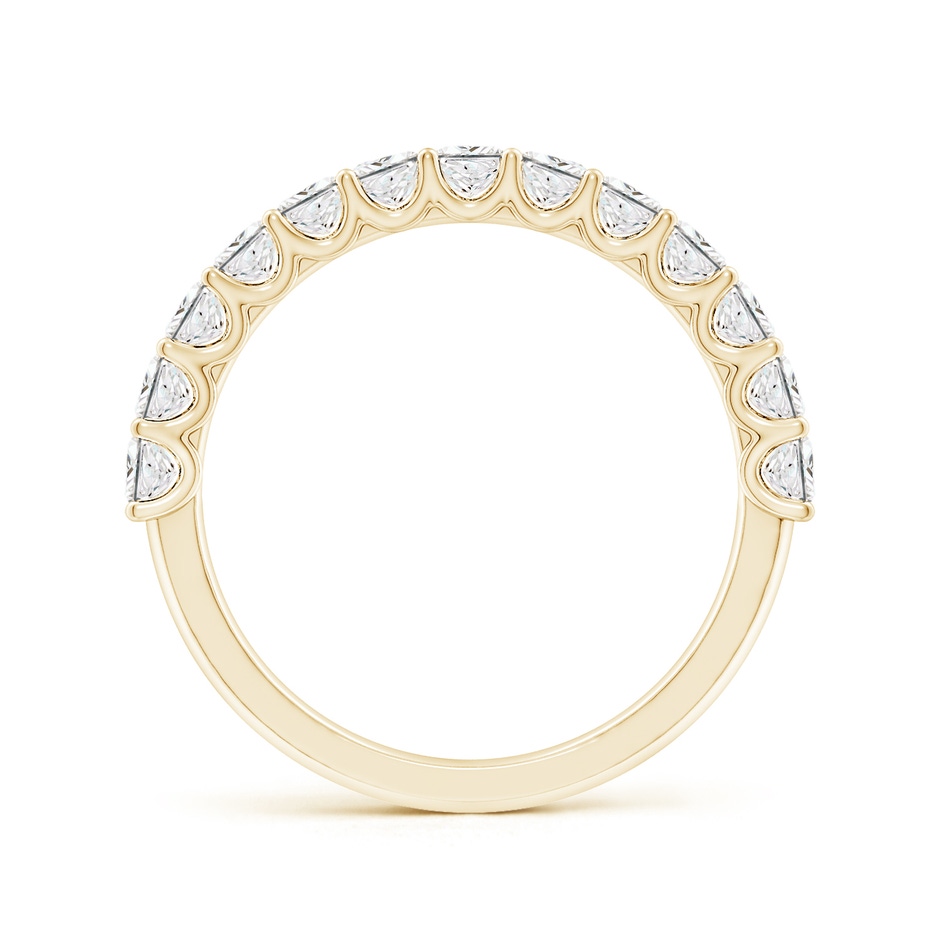 2.5mm FGVS Lab-Grown Shared Prong-Set Princess-Cut Diamond Half Eternity Wedding Band in Yellow Gold side 199