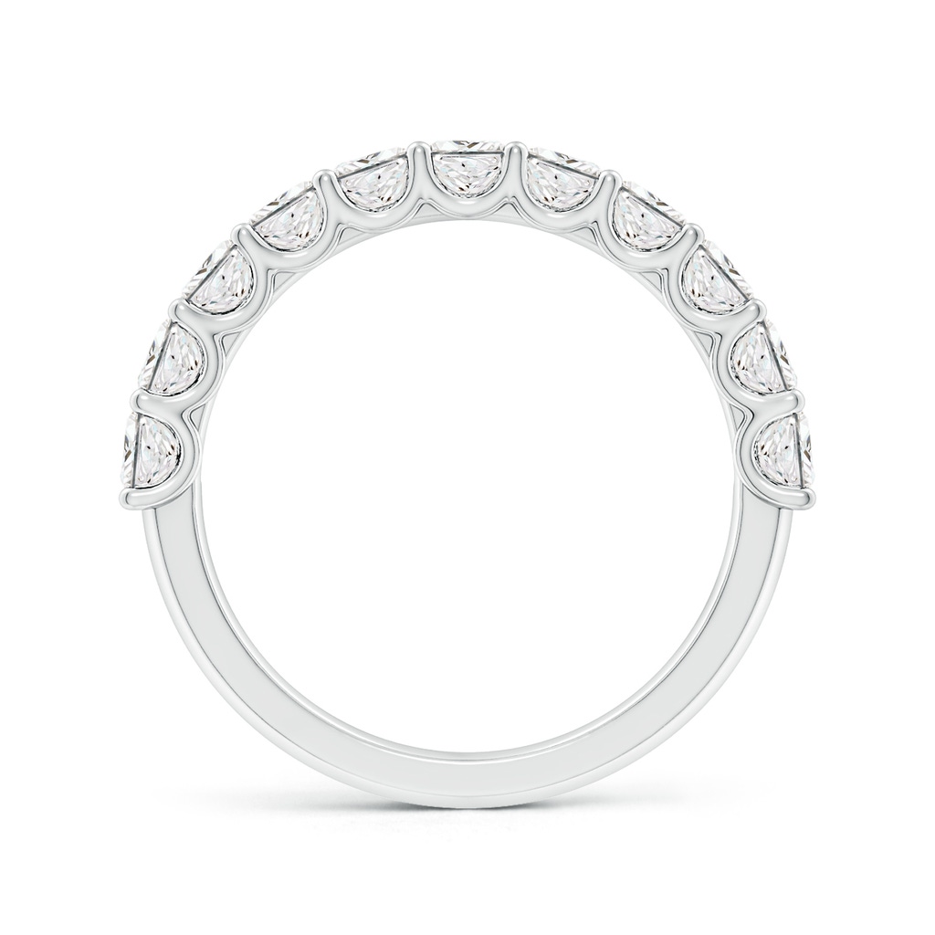3mm FGVS Lab-Grown Shared Prong-Set Princess-Cut Diamond Half Eternity Wedding Band in P950 Platinum - side 199