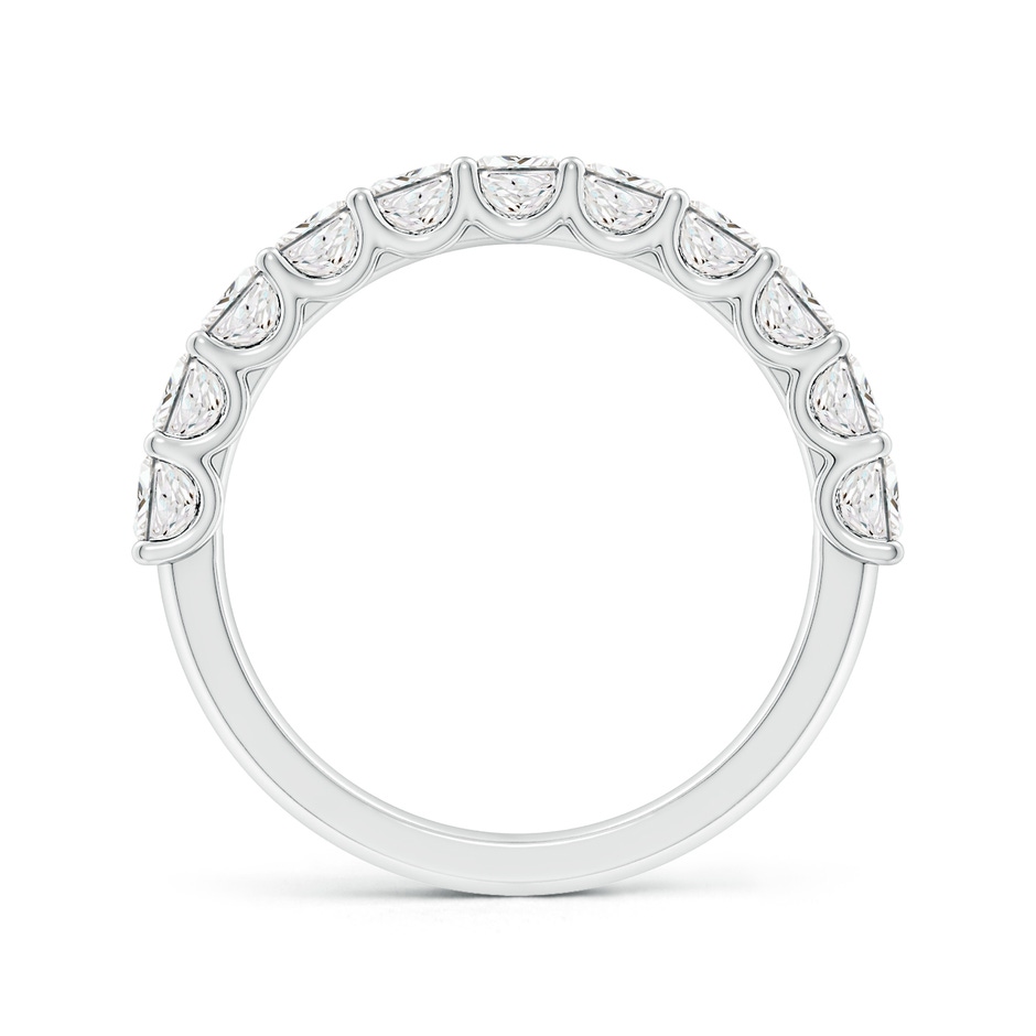 3mm FGVS Lab-Grown Shared Prong-Set Princess-Cut Diamond Half Eternity Wedding Band in P950 Platinum side 199