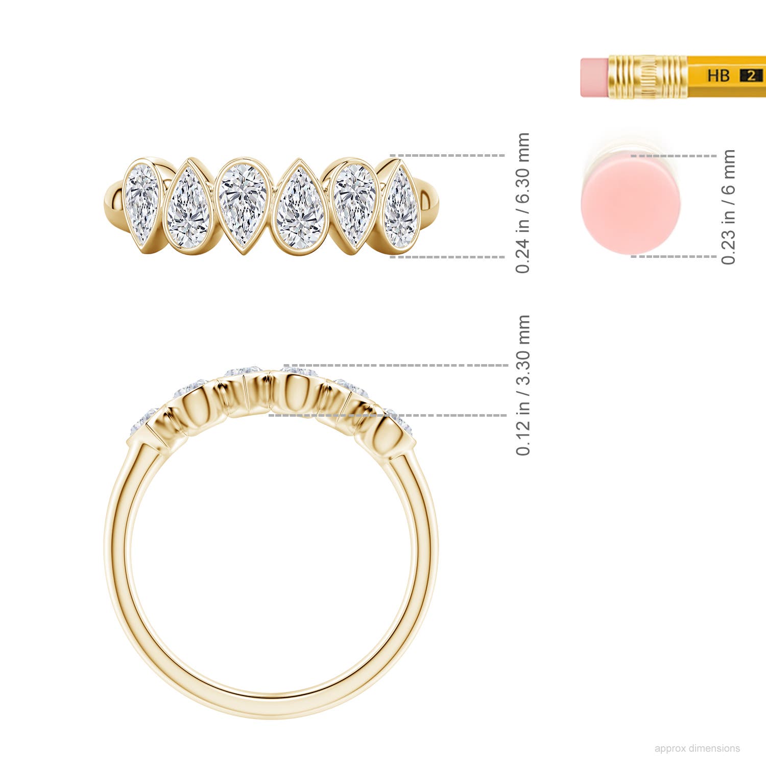 5x3mm FGVS LWRD_SR5002D-YG-FGVS-5x3 in Yellow Gold - ruler