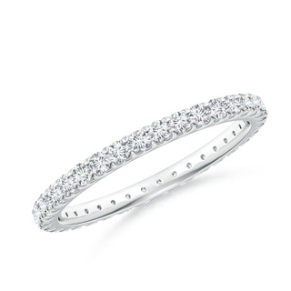 1.7mm FGVS Lab-Grown Shared Prong-Set Diamond Eternity Wedding Band for Her in 55 P950 Platinum