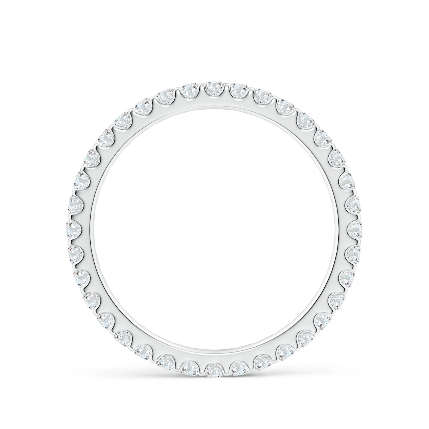 1.7mm FGVS Lab-Grown Shared Prong-Set Diamond Eternity Wedding Band for Her in 70 White Gold