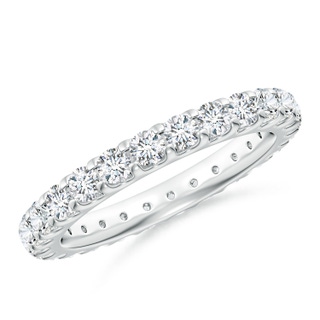 2.8mm FGVS Lab-Grown Shared Prong-Set Diamond Eternity Wedding Band for Her in 55 P950 Platinum