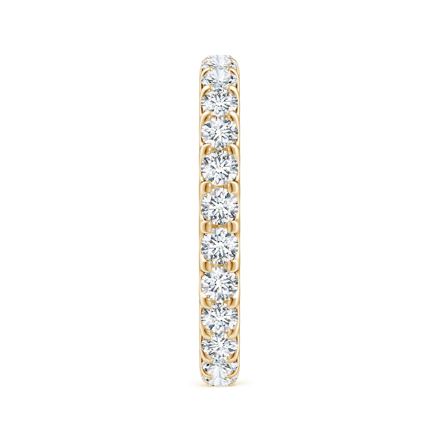 2.8mm FGVS Lab-Grown Shared Prong-Set Diamond Eternity Wedding Band for Her in 70 Yellow Gold - side 4