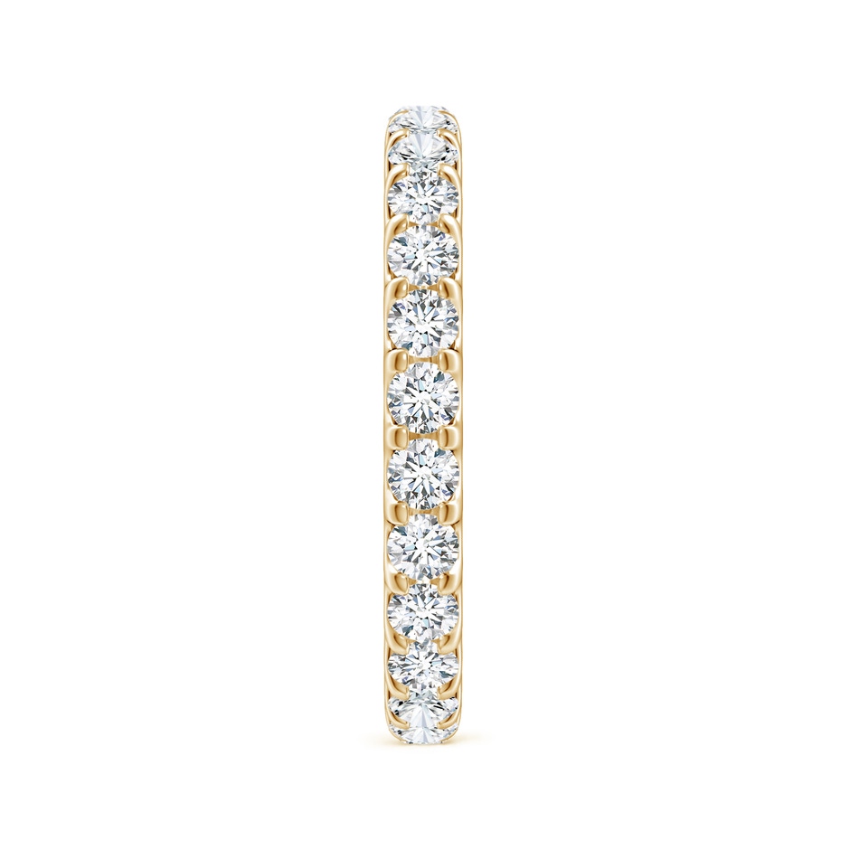 2.8mm FGVS Lab-Grown Shared Prong-Set Diamond Eternity Wedding Band for Her in 70 Yellow Gold side 299