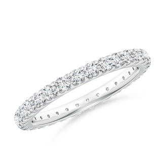 2mm FGVS Lab-Grown Shared Prong-Set Diamond Eternity Wedding Band for Her in 55 P950 Platinum