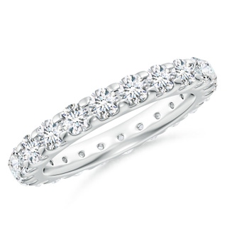 3.3mm FGVS Lab-Grown Shared Prong-Set Diamond Eternity Wedding Band for Her in 55 P950 Platinum