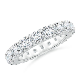 3.5mm FGVS Lab-Grown Shared Prong-Set Diamond Eternity Wedding Band for Her in 55 P950 Platinum