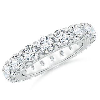 4mm FGVS Lab-Grown Shared Prong-Set Diamond Eternity Wedding Band for Her in 55 P950 Platinum