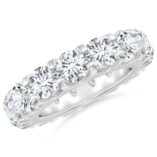 5.1mm FGVS Lab-Grown Shared Prong-Set Diamond Eternity Wedding Band for Her in 55 P950 Platinum