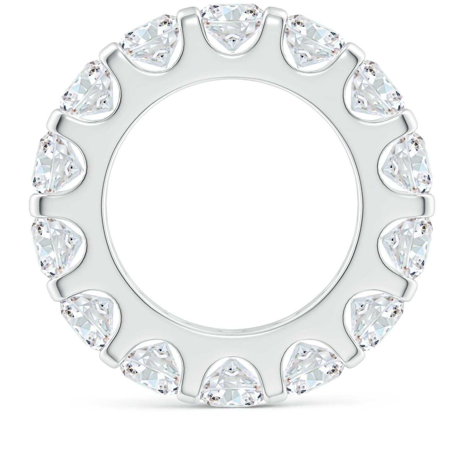 5.4mm FGVS Lab-Grown Shared Prong-Set Diamond Eternity Wedding Band for Her in 75 White Gold - side 3