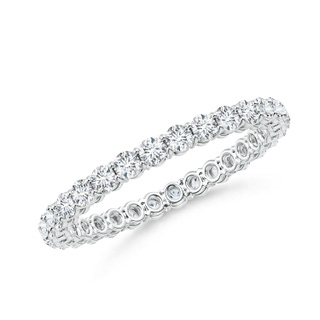 2mm FGVS Lab-Grown Prong-Set Round Diamond Eternity Wedding Band in 50 P950 Platinum