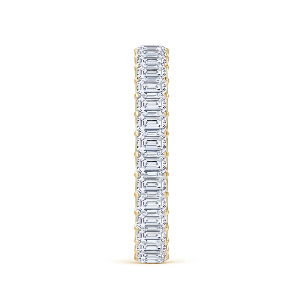 3x2mm FGVS Lab-Grown Prong-Set Emerald-Cut Diamond Eternity Wedding Ring in 65 Yellow Gold Side 299