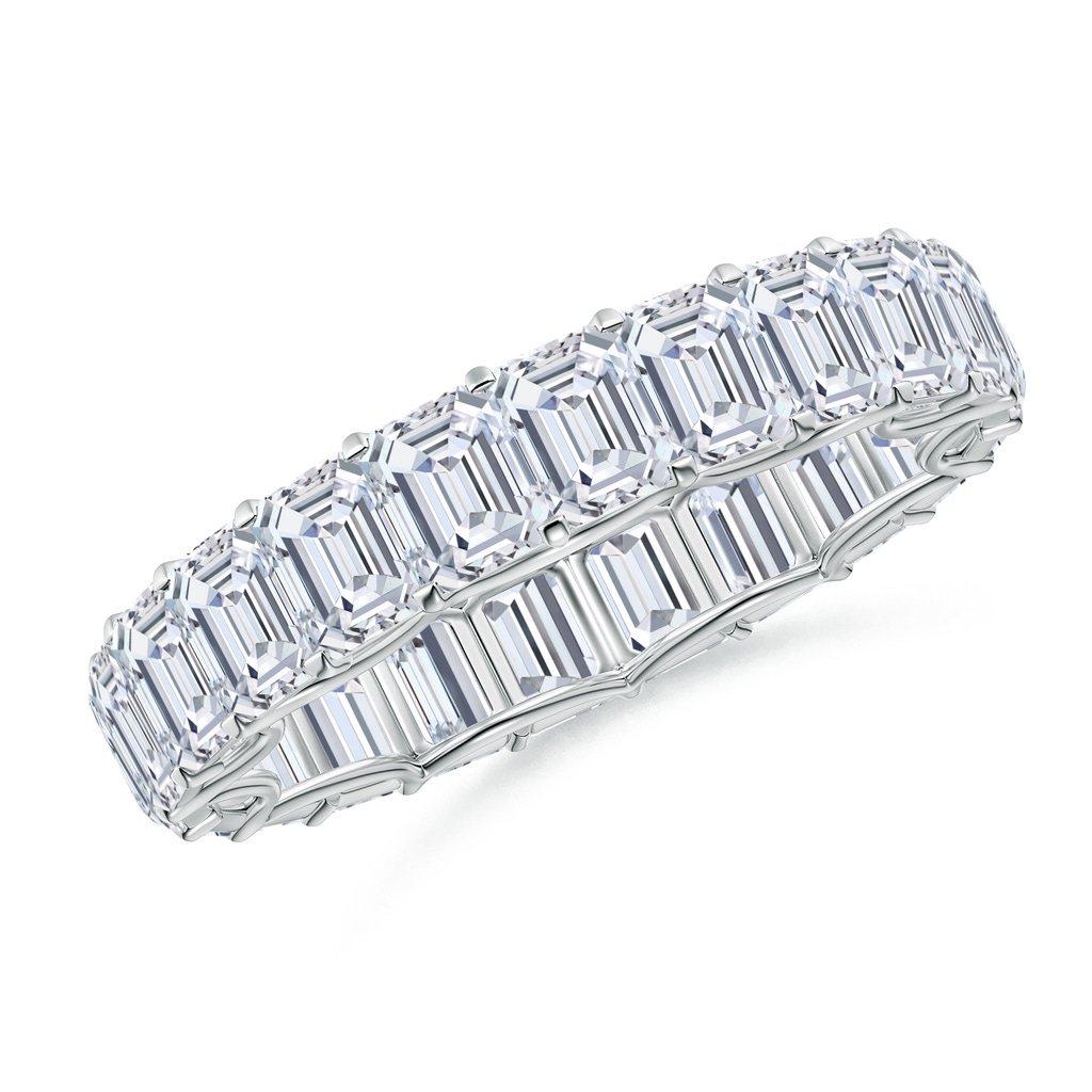 4x3mm FGVS Lab-Grown Prong-Set Emerald-Cut Diamond Eternity Wedding Ring in 55 White Gold