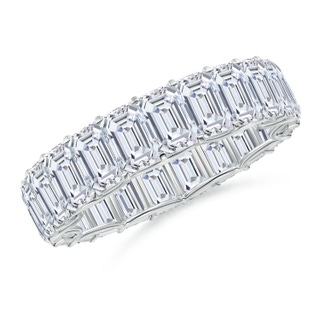 5x3mm FGVS Lab-Grown Prong-Set Emerald-Cut Diamond Eternity Wedding Ring in 55 P950 Platinum