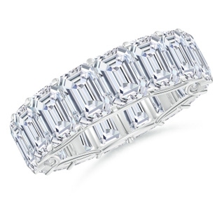 6.5x4.5mm FGVS Lab-Grown Prong-Set Emerald-Cut Diamond Eternity Wedding Ring in 55 P950 Platinum