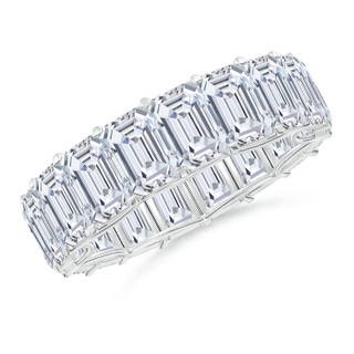 6x4mm FGVS Lab-Grown Prong-Set Emerald-Cut Diamond Eternity Wedding Ring in 55 P950 Platinum