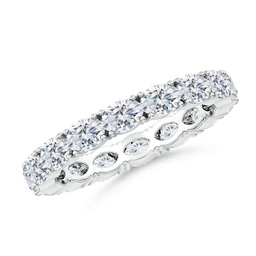 Oval Lab Grown Diamond Eternity Rings