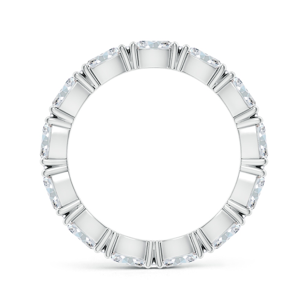 5x3mm FGVS Lab-Grown East-West Oval Diamond Eternity Wedding Band in 60 White Gold - side 199