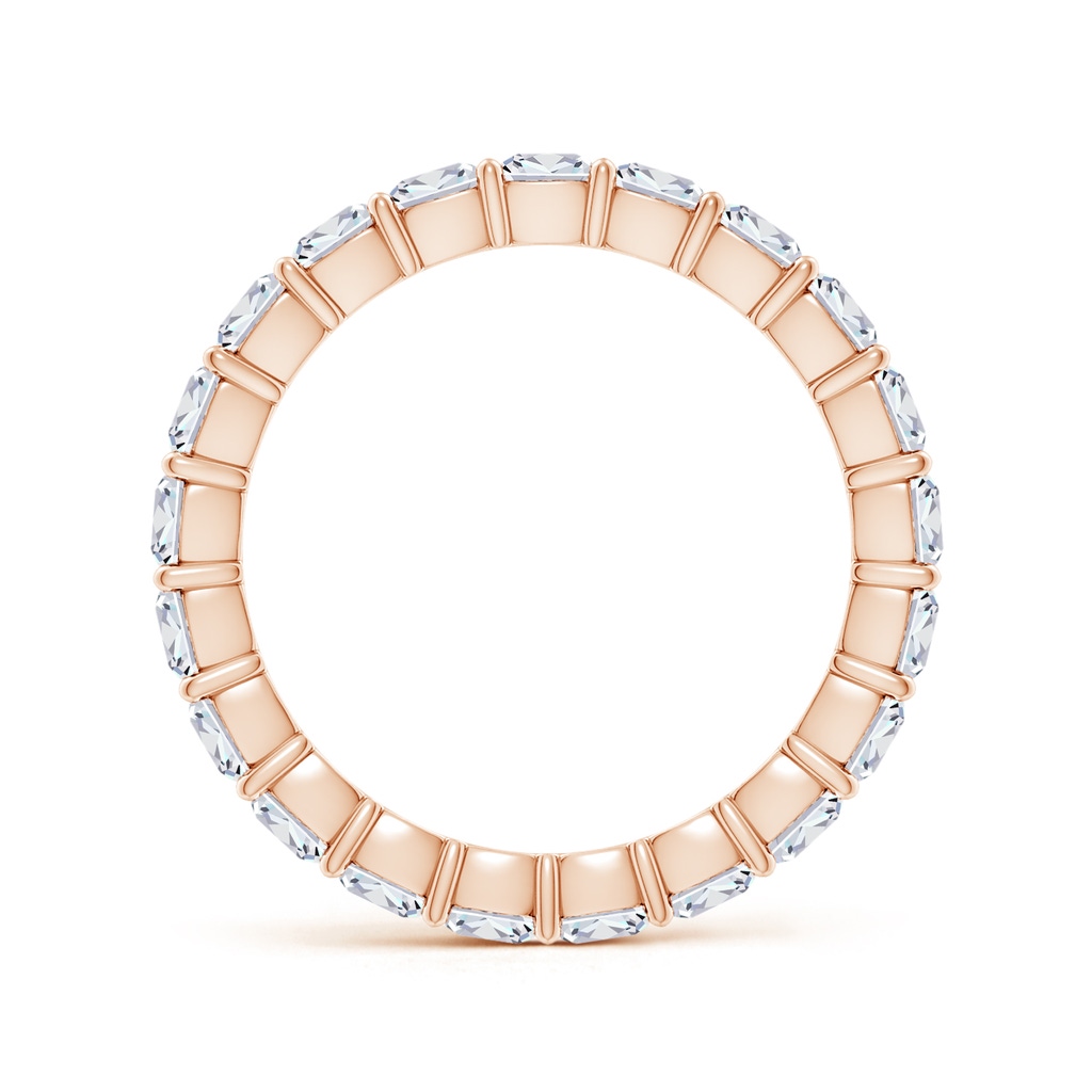 3mm FGVS Lab-Grown North-South Cushion Diamond Classic Eternity Wedding Band in 60 Rose Gold - side 199