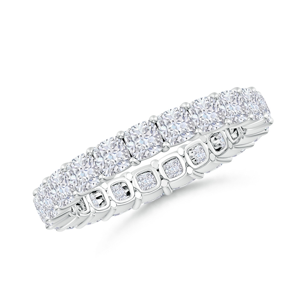 3mm FGVS Lab-Grown North-South Cushion Diamond Classic Eternity Wedding Band in 60 S999 Silver