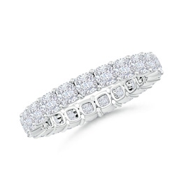 Cushion Lab Grown Diamond Eternity Rings