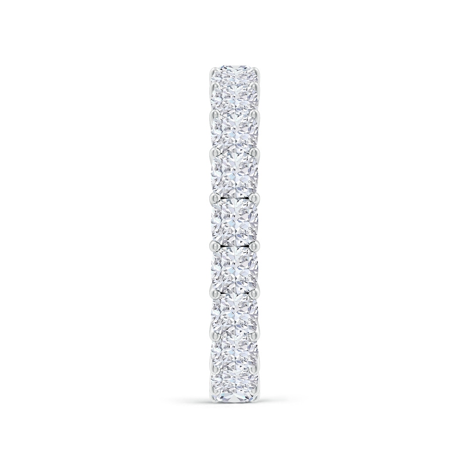 3mm FGVS Lab-Grown North-South Cushion Diamond Classic Eternity Wedding Band in 60 White Gold side 299