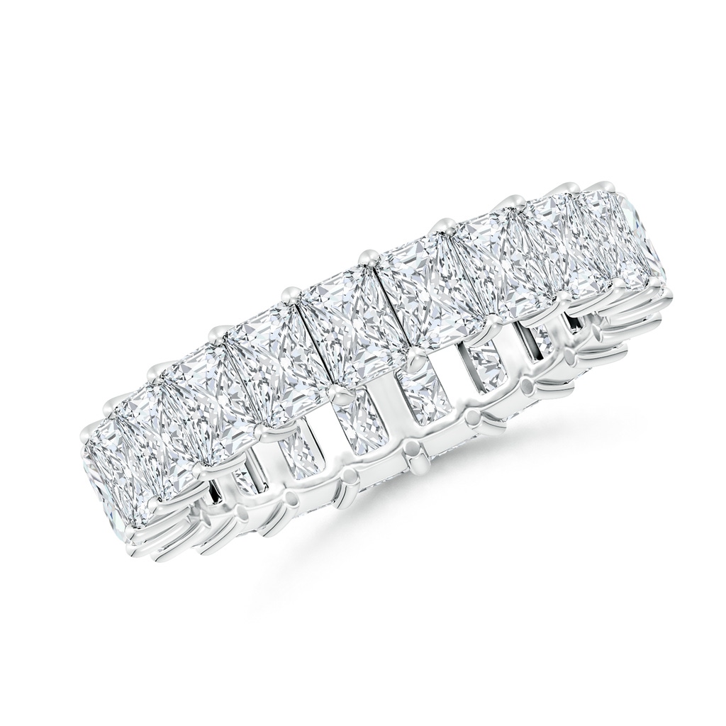 4x3mm FGVS Lab-Grown North-South Radiant-Cut Diamond Classic Eternity Wedding Band in 60 P950 Platinum